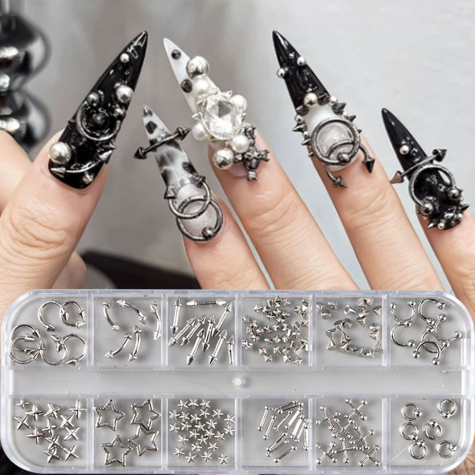 Y2K Tech Accessories - 12 grades y2k prateado dourado punk