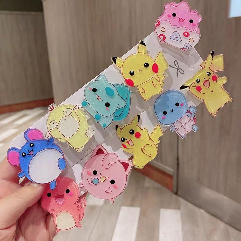 Tech Hair Accessories - Presilhas de Cabelo Pokémon: Acessórios Fofos