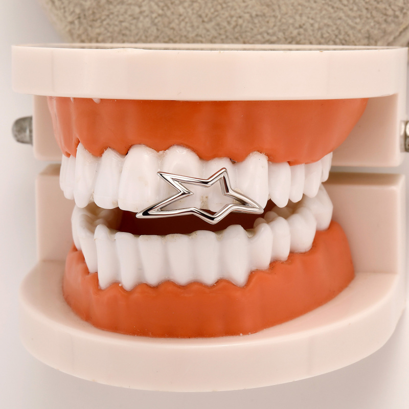 Y2K Tech Accessories - Grillz de Dentes Y2K Cyberpunk com