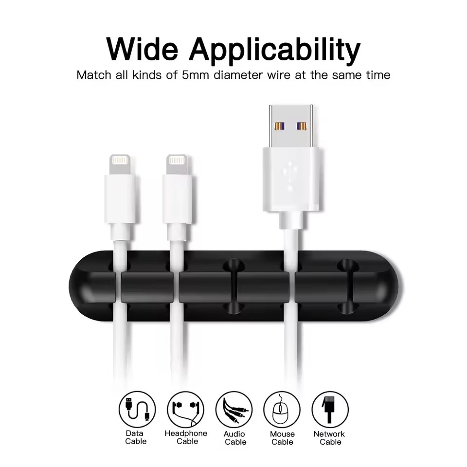 Desk Cable Clip - Organizador de Cabos USB de Silicone,