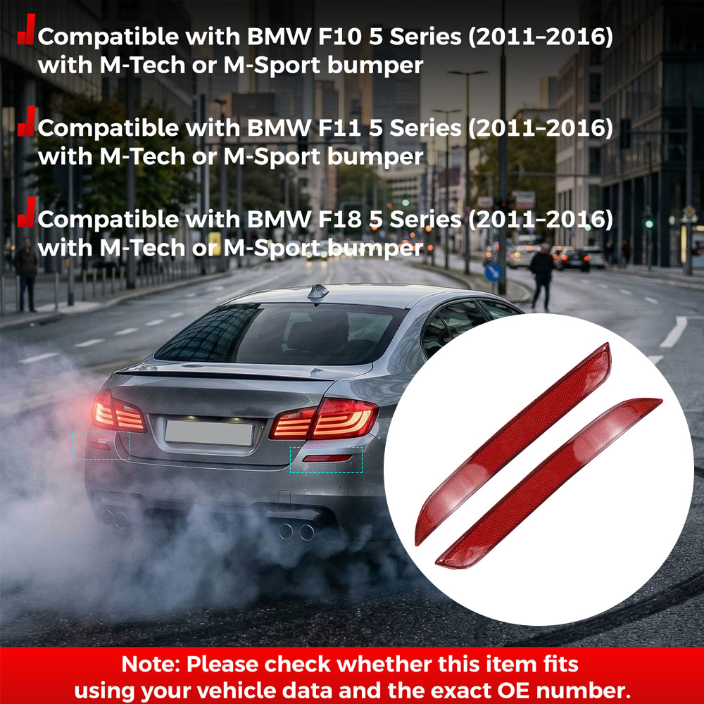Top Tech Accessories - Refletores de Para-choque Traseiro para BMW