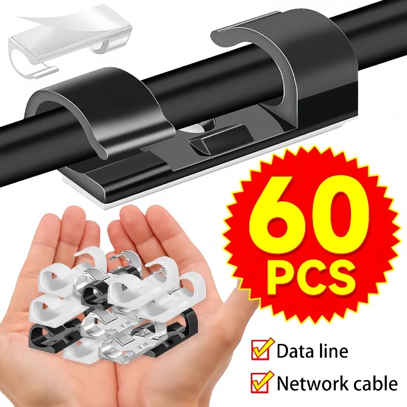 Desk Cable Clip - Organizador de Cabos Adesivo para Parede,