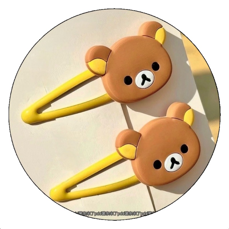 Tech Hair Accessories - Presilhas de Cabelo Fofas Rilakkuma Estilo