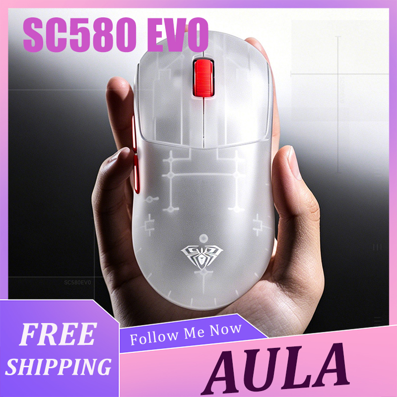 Power Bank Wireless - Mouse AULA SC580 EVO Leve Sem