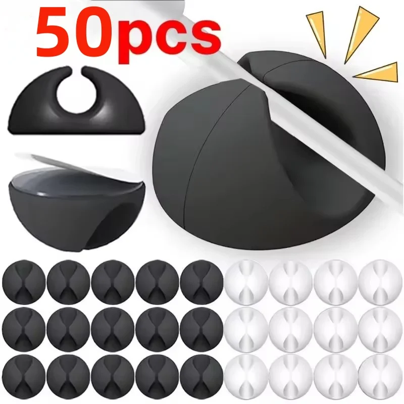 Desk Cable Clip - 5/50 pçs clipes de cabo de