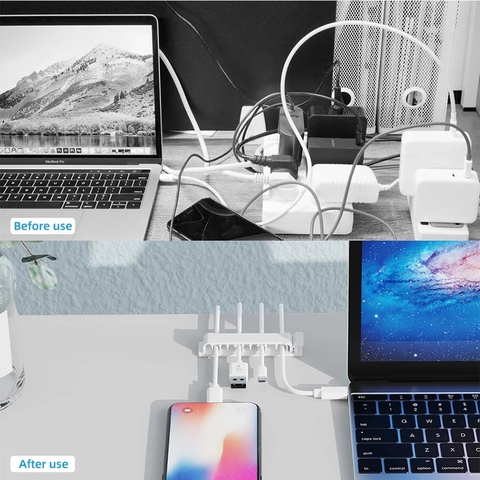 Organizador de cabos clipes de - Desk Cable Clip avaliação e preço