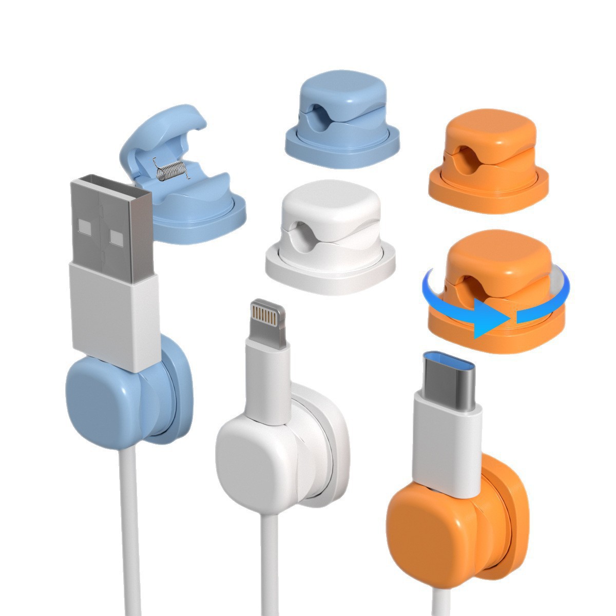 Organizador de Cabos Rotativo  - Desk Cable Clip avaliação e preço