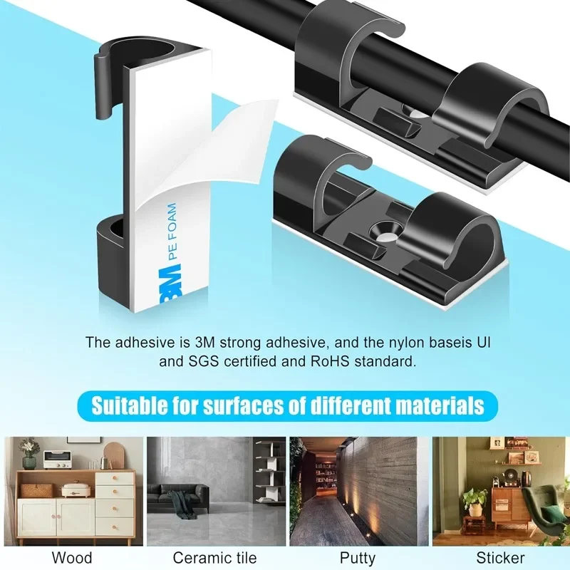 Organizador de Cabos Adesivo p - Desk Cable Clip avaliação e preço