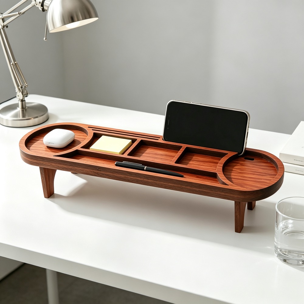 Organizador de Mesa de Madeira - Tech Accessories For Office avaliação e preço