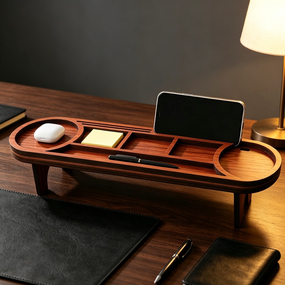 Organizador de Mesa de Madeira - Tech Accessories For Office avaliação e preço