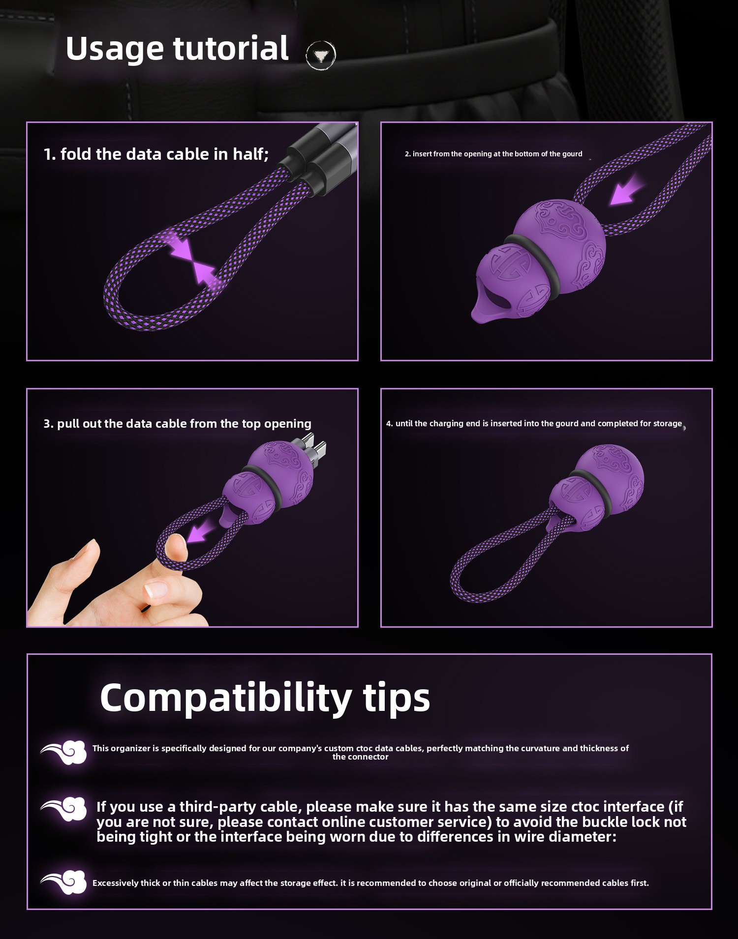 Organizador de Cabos Portátil, - Tech Keychain Accessories avaliação e preço