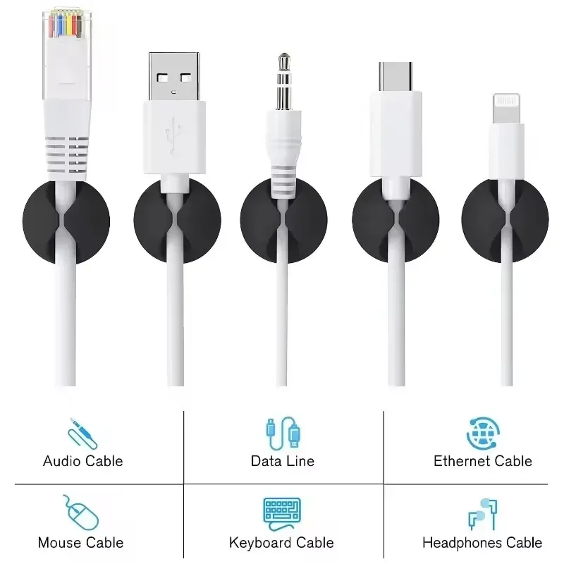 5/50 pçs clipes de cabo de par - Desk Cable Clip avaliação e preço